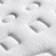 Gros plan d'un matelas blanc avec un motif texturé composé de formes ovales et rectangulaires en relief, incarnant la qualité que vous trouverez dans une boutique parisienne haut de gamme. Canape Paris by Atelier Bis