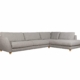 Découvrez l'élégance d'un canapé sectionnel gris en L avec pieds en bois, rappelant un canapé parisien classique, sur fond blanc immaculé. Parfait pour ajouter une touche chic à n'importe quel espace de vie ou salle d'exposition. Canape Paris by Atelier Bis
