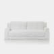Ce canapé blanc élégant et moderne est doté d'accoudoirs carrés et de coussins moelleux, mettant parfaitement en valeur sa qualité supérieure. Idéal pour une salle d'exposition élégante ou votre espace de vie. Canape Paris by Atelier Bis