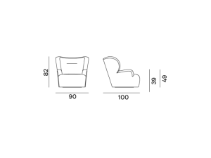 Un carré noir minimaliste sans contenu ni détails visibles, semblable à une œuvre d'art parisienne louée pour sa qualité. Canape Paris by Atelier Bis