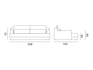 Découvrez l'essence du style avec notre canapé, conçu à la perfection avec une largeur de 225 cm et une profondeur de 140 cm. Cette pièce respire l'élégance parisienne, se dressant fièrement avec des sections mesurant 72 cm et 43 cm de hauteur. Adoptez la qualité qui transforme n'importe quel espace de vie en un refuge chic. Canape Paris by Atelier Bis