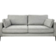 Ce canapé élégant présente un design rembourré gris avec deux coussins d'assise et des oreillers assortis, le tout soutenu par de fins pieds en métal. Fabriqué dans un souci de qualité parisienne, il apporte une touche de sophistication à n'importe quel espace. Canape Paris by Atelier Bis