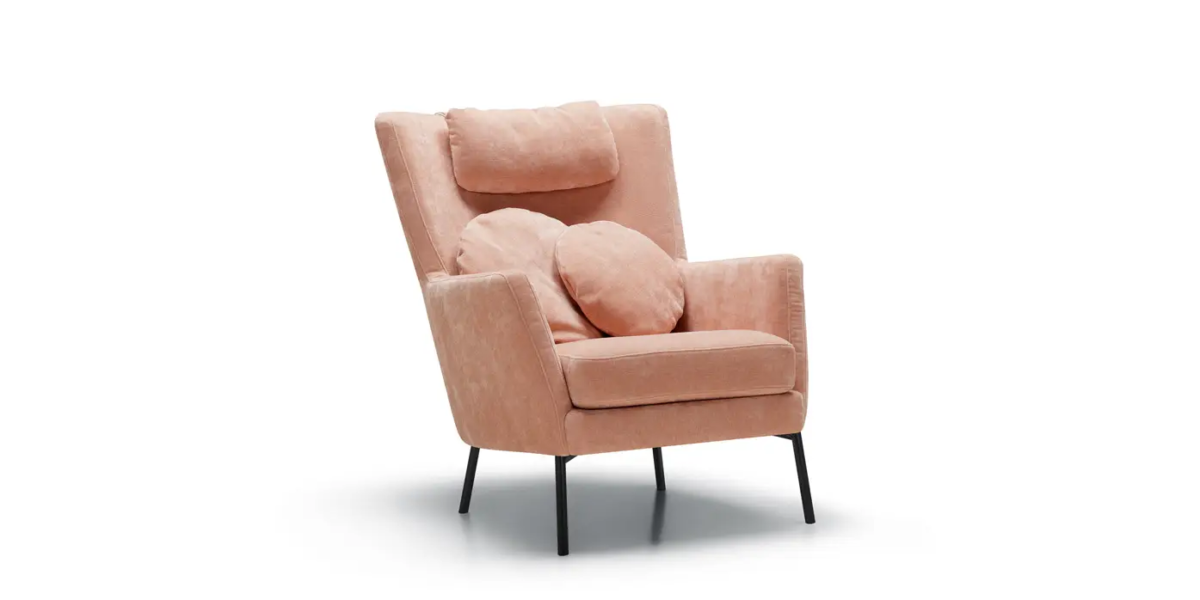Vue arrière du fauteuil Paris, montrant les lignes épurées et le design élégant.